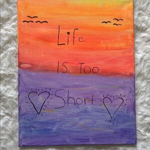 Vibrant Sunset Canvas Art - Orange and Purple